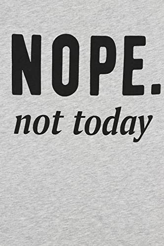 Girls Nope Not Today Short Grey Pyjama Set (13-14 Years)