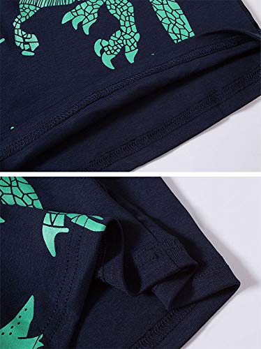 TEDD Boys Pyjamas Dinosaur Nightwear Cotton Toddler Clothes Kids Sleepwear Winter Long Sleeve Christmas Pjs Sets 2 Piece Outfit Xmas Gift 6-7 Years