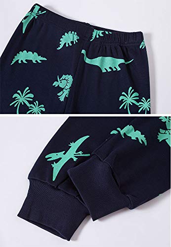 TEDD Boys Pyjamas Dinosaur Nightwear Cotton Toddler Clothes Kids Sleepwear Winter Long Sleeve Christmas Pjs Sets 2 Piece Outfit Xmas Gift 6-7 Years