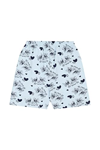 Disney Lilo and Stitch Stitch & Angel Girls Cotton Short Pyjama Set (7-8 Years) Grey