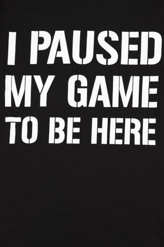The Pyjama Factory I Paused My Game to Be Here Gaming Woven Long Pyjamas, 13-14 Years, Black