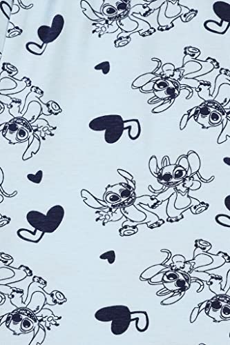 Disney Lilo and Stitch Stitch & Angel Girls Cotton Short Pyjama Set (7-8 Years) Grey