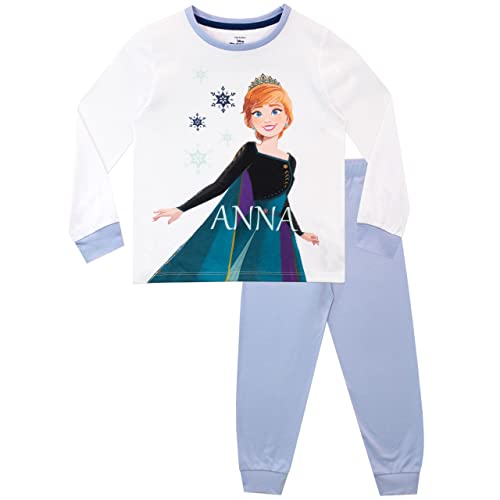 Disney Frozen Pyjamas | 2 Pack Girls Pjs | Anna & Elsa Girls’ Pyjama Sets Multicoloured 5-6 Years