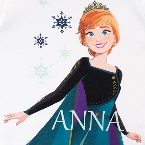 Disney Frozen Pyjamas | 2 Pack Girls Pjs | Anna & Elsa Girls’ Pyjama Sets Multicoloured 5-6 Years