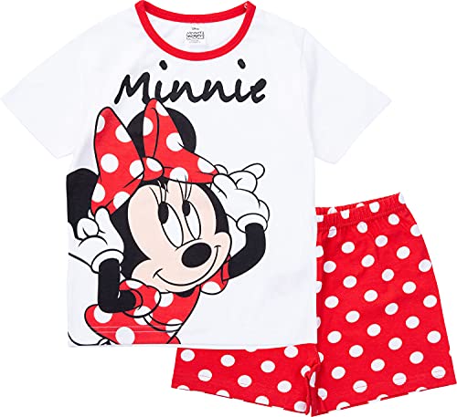 Minnie Mouse Girls Short Pyjamas Pjs Ages 12 Months to 6 Years (5_years) White