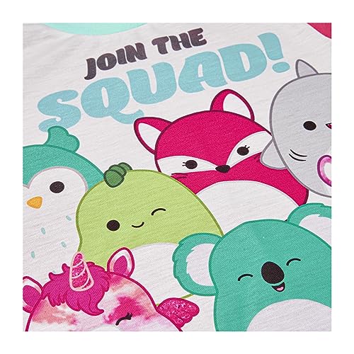 Squishmallows Girls Pyjamas PJs Set, Squish Squad Pjs, Ages 6 to 13 Years Old 11-12 Years Pink