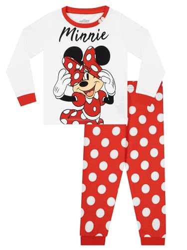 Disney Minnie Mouse Girls Minnie Mouse Pyjamas, Multicoloured, Age 7-8 Years