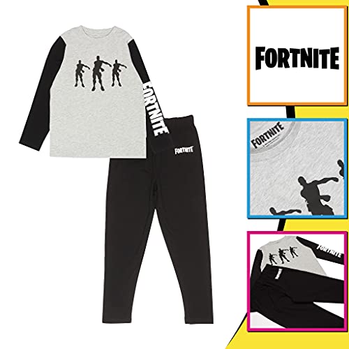 Fortnite Flossing Emotes Long Pyjamas Set, Kids, 7-15 Years, Black, Official Merchandise