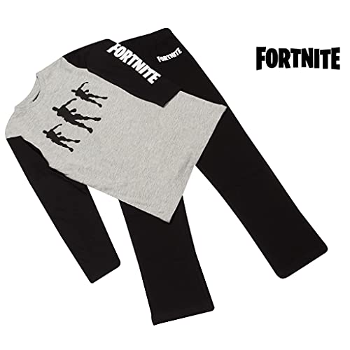 Fortnite Flossing Emotes Long Pyjamas Set, Kids, 7-15 Years, Black, Official Merchandise