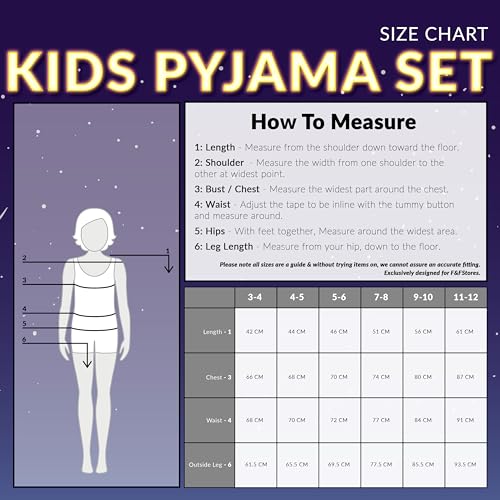 Disney Wish Girls Pyjamas for Kids - 2 Piece Long PJs Cosy Breathable Lounge Wear 3-12 Years Nightwear - Gifts for Girls (Blue Wish, 3-4 Years)