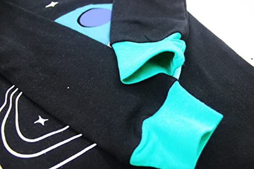 SOIBEEN Pyjamas for Boys Space Nightwear Cotton Clothes Kids Sleepwear Long Sleeve PJs Set 4 Pieces Set 6-7 Years