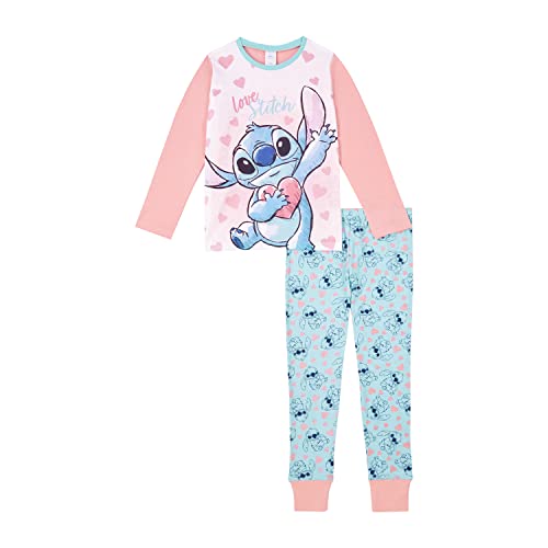 Disney Lilo and Stitch Girls Pyjamas PJs, Ages 5 to 15 Years Old (7-8 Years) Pink