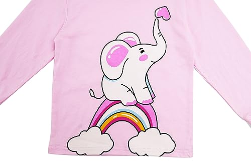 Smazero Girls Pyjamas Sets Cotton Elephant Pjs Kids Long Sleeve Christmas Pajamas for 2-7 Years Children Clothes