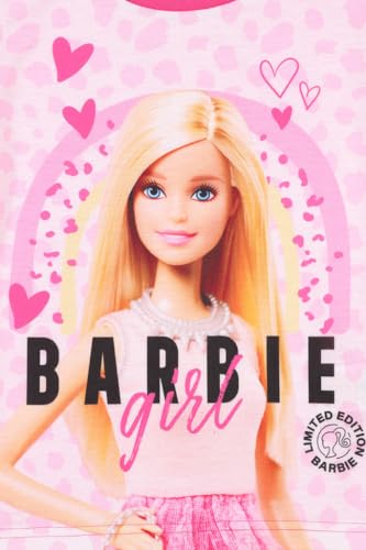 Barbie Girls Official Mattel Long Pink Pyjama Set (4-5 Years)