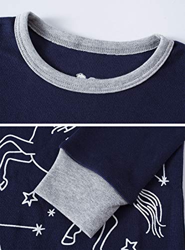 Girls Pyjamas Set Toddler Clothes Cotton Sleepwear Animal Mermaid Printed Nightwear Long Sleeve PJs 2 Piece Outfit Xmas Gift