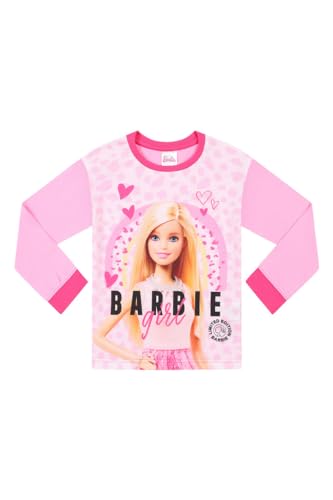 Barbie Girls Official Mattel Long Pink Pyjama Set (4-5 Years)