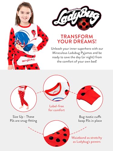 Miraculous Ladybug Girls Ladybug Pyjamas - Snuggle Fit - Age, 5-6 Years, Multicoloured