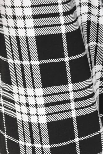 ThePyjamaFactory Boys Black and White Long Tartan Check Bottoms Pyjama Set Pjs For Kids (13-14 Years)