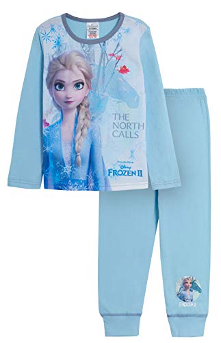 Disney Girls Frozen II 2 Piece Pyjamas Set 'The North Calls', Blue, Age 3-4 Years