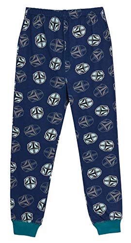Star Wars Boys Mandalorian Pyjamas Kids Baby Yoda The Child Full Length Pjs Set Nightwear Tee + Lounge Pants Navy 9-10 Years