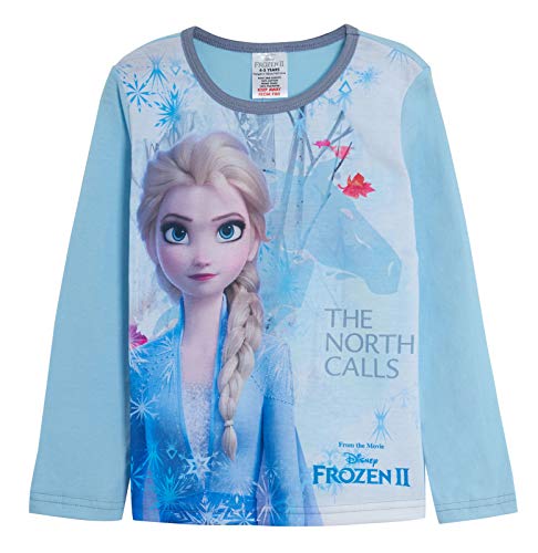 Disney Girls Frozen II 2 Piece Pyjamas Set 'The North Calls', Blue, Age 3-4 Years