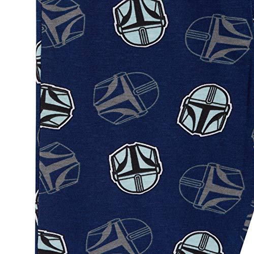 Star Wars Boys Mandalorian Pyjamas Kids Baby Yoda The Child Full Length Pjs Set Nightwear Tee + Lounge Pants Navy 9-10 Years
