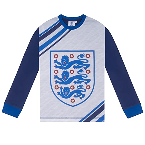 England Official Football Gift Boys Long Sublimation Pyjamas Blue 11-12 Years