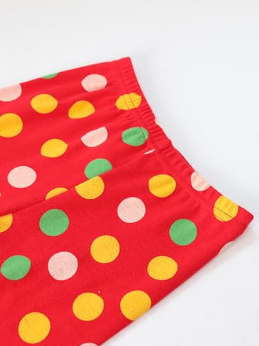 Vopawetty Girls Pyjamas Set, Cotton Christmas PJs for Winter Kids Christmas Dots - 4-5 Years