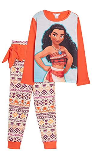 Disney Girls Moana Dress Up Pyjamas for Kids Full Length Novelty Pjs Nightwear 5-6 Years