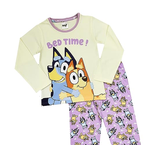 Girls Bluey Pyjamas Bedtime Character Nightwear (Bluey - Bedtime, 5-6 Years)