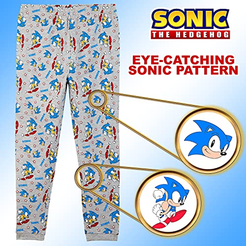 Sonic The Hedgehog Boys Pyjamas, Gaming Kids PJs Age 4-14, Clothes for Gamers (5-6 Years, Blue)