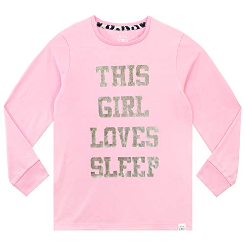 Harry Bear Girls Pyjamas Sleep Slogan Pink 12-13 Years