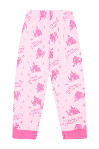 Disney Girls Princesses I Belong In A Castle Long Pyjama Set (5-6 Years) Pink