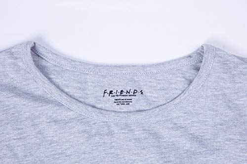 Official Girls Friends Pyjamas, Central Perk Pjs, Cotton Pyjamas for Teenage Girls, Ages 8 to 15 Years Old (14-15 Years) Grey