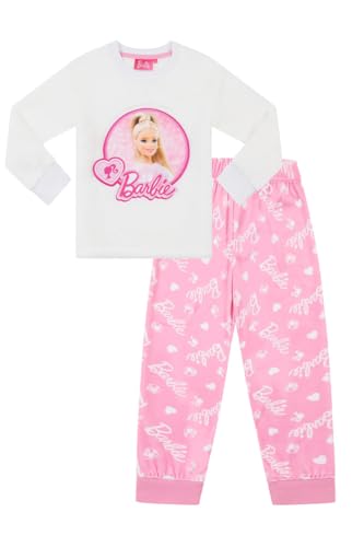 Barbie Girls Luxury Fleece Long Pyjama Set (6-7 Years) Pink