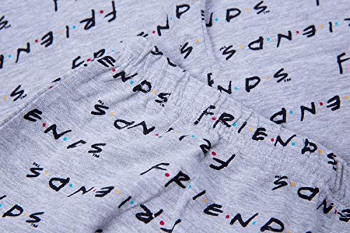 Official Girls Friends Pyjamas, Central Perk Pjs, Cotton Pyjamas for Teenage Girls, Ages 8 to 15 Years Old (14-15 Years) Grey