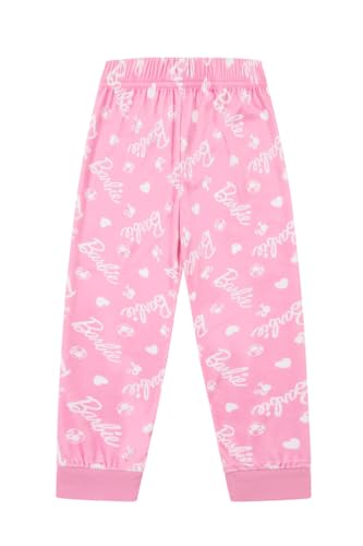 Barbie Girls Luxury Fleece Long Pyjama Set (6-7 Years) Pink