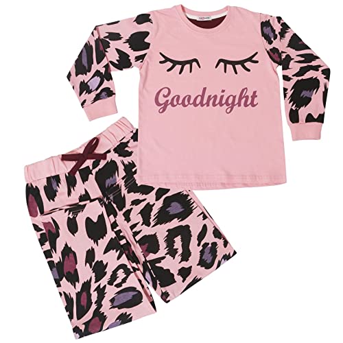 A2Z 4 Kids Girls Pyjamas Children PJs 2 Piece Set Lounge Suit - PJS 154 Baby Pink._11-12