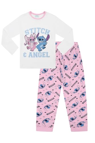 Disney Girls Lilo & Stitch Long Stitch and Angel Pyjama Set (11-12 Years) White