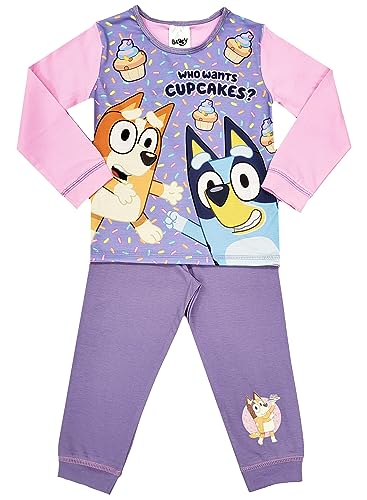 Girls Bluey Pyjamas Character Nightwear (Bluey - Cupcake, 4-5 Years)
