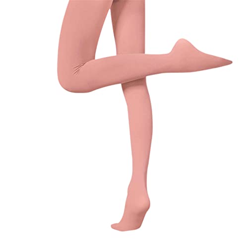 adam & eesa Girls Ballerina Ballet Dance Tights White Pink Toast from Ages 3-14 Years