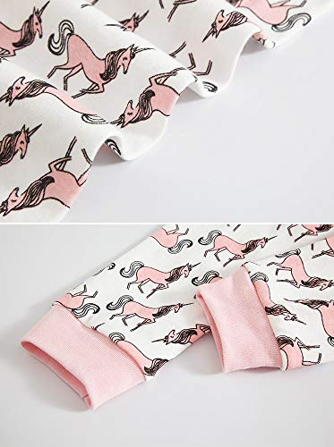 TEDD Girls Christmas Pyjamas Set Toddler Clothes Sleepwear Animal Printed Nightwear Winter Long Sleeve PJs 2 Piece Outfit Xmas Gift for Kids Age 3-4 Years