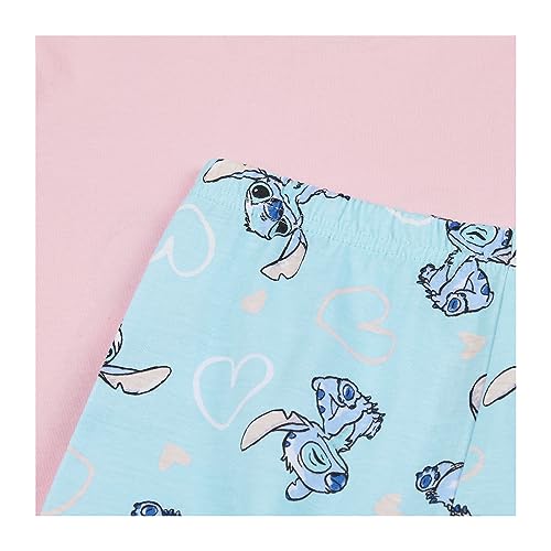 Disney Lilo & Stitch Girls Pyjamas Pjs Set, Lilo & Stitch Nightwear, Ages 5 to 15 Years Old 11-12 Years Pink