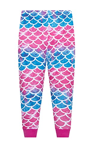 Girls Pyjamas Set Toddler Clothes Sleepwear Colorful Mermaid Nightwear Winter Long Sleeve PJs 2 Piece Xmas Gift for Kids(Mermaid-6454-10t)