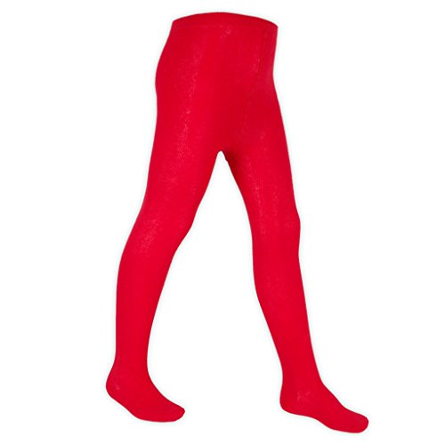 Nifty Girls School Tights Plain Rich 7 Colours Ages 3 4 5 6 7 8 9 10 11 12 13 (8-9 Years, Red)