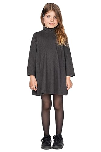 looksy Basic Lightweight Girls Tights Plain Footed 20 DEN Semi Sheer Pantyhose Ballet Dance School Uniform Stockings Tonia, Nero 9/10 years