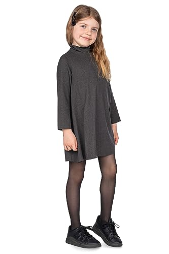 looksy Basic Lightweight Girls Tights Plain Footed 20 DEN Semi Sheer Pantyhose Ballet Dance School Uniform Stockings Tonia, Nero 9/10 years