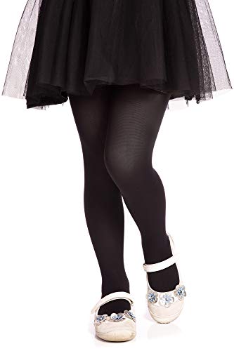 Girls Kids Tights Plain Opaque 40 Denier by Romartex, 14 Colours, 11-12 years, black