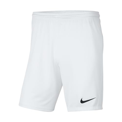 NIKE Boy's Dry Park Iii Shorts, White/Black, L UK