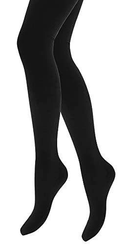 HEAT HOLDERS 3 Pair Multipack Girls Thermal Tights for Winter Kids Fleece Insulated Opaque Tights (11-13 Years, Black)